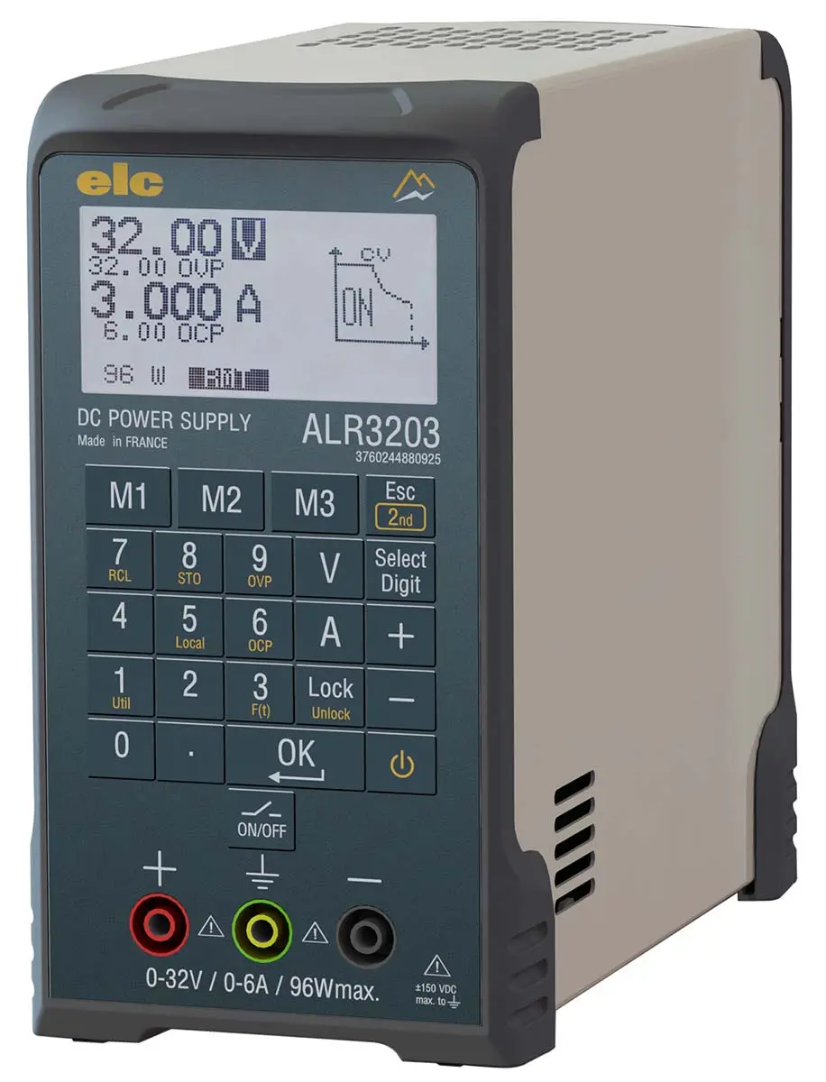 Produktfoto 1 von ELC ALR3203  Programmier Labornetzgerät 96W, 0 → 32V / 6A