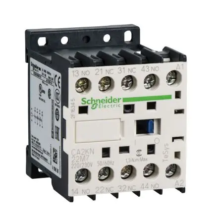 Produktfoto 1 von Schneider Electric TeSys K Schütz 230V ac-Spule, 4-polig, 690V / 20 A 2 Schließer/2 Öffner Widerstandsbelastung