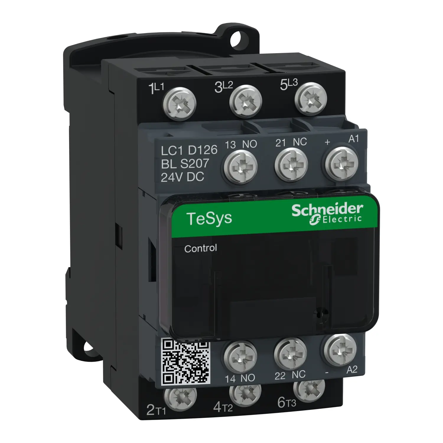 Produktfoto 1 von Schneider Electric TeSys D Schütz 24 V dc-Spule, 3-polig, 690V / 12 A 24 V dc 7.5 kW 3 Schließer 2-Hilfskontakte