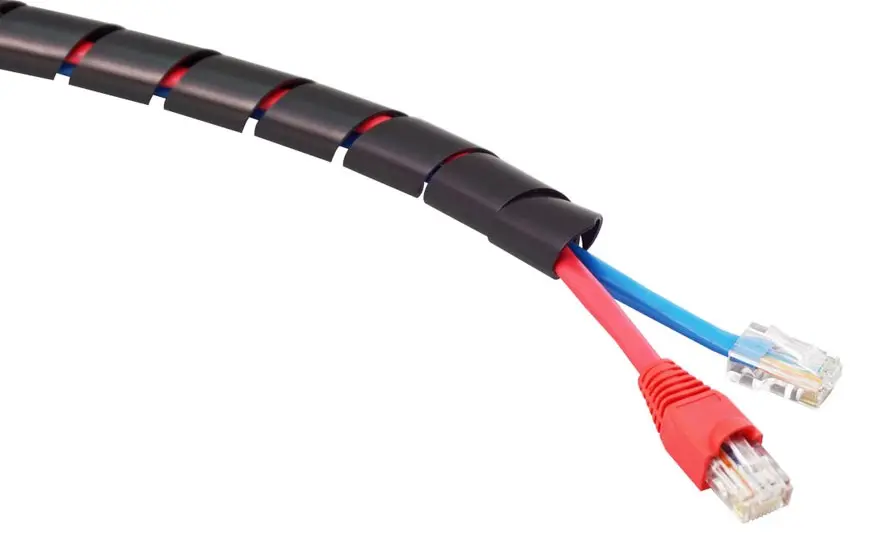 Produktfoto 1 von RS PRO KS Spiral-Kabelumwicklung / 25 mm Polyethylen Schwarz, für Kabel-Ø 6 mm, Länge 30.5 m