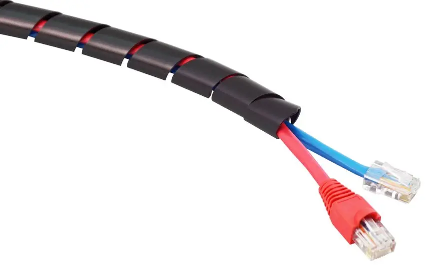 Produktfoto 1 von RS PRO KS Spiral-Kabelumwicklung / 32 mm Polyethylen Schwarz, für Kabel-Ø 12 mm, Länge 5 m