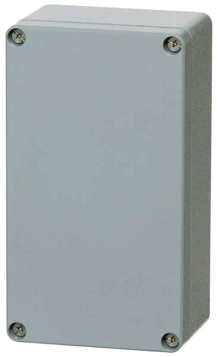 Fibox ALU; Universalgehäuse; Aluminium; Schwarz RAL 7001; IK08 IP68, IP40, IP66 Breite 125 mm Höhe 81 mm Länge 222 mm