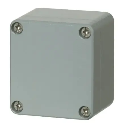 Produktfoto 1 von Fibox ALU; Universalgehäuse; Aluminium; Schwarz RAL 7001; IK08 IP66, IP67, IP68 Breite 46 mm Höhe 60 mm Länge 66 mm