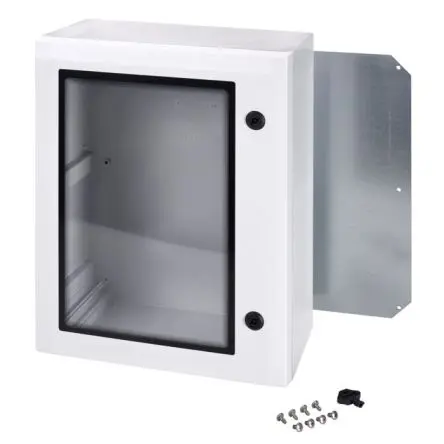 Produktfoto 1 von Fibox ARCA 302015W Polycarbonat Wandanschlusskasten Hellgrau, Graphitgrau IP65 Transparente Tür, HxBxT 300 mm, 200 mm x