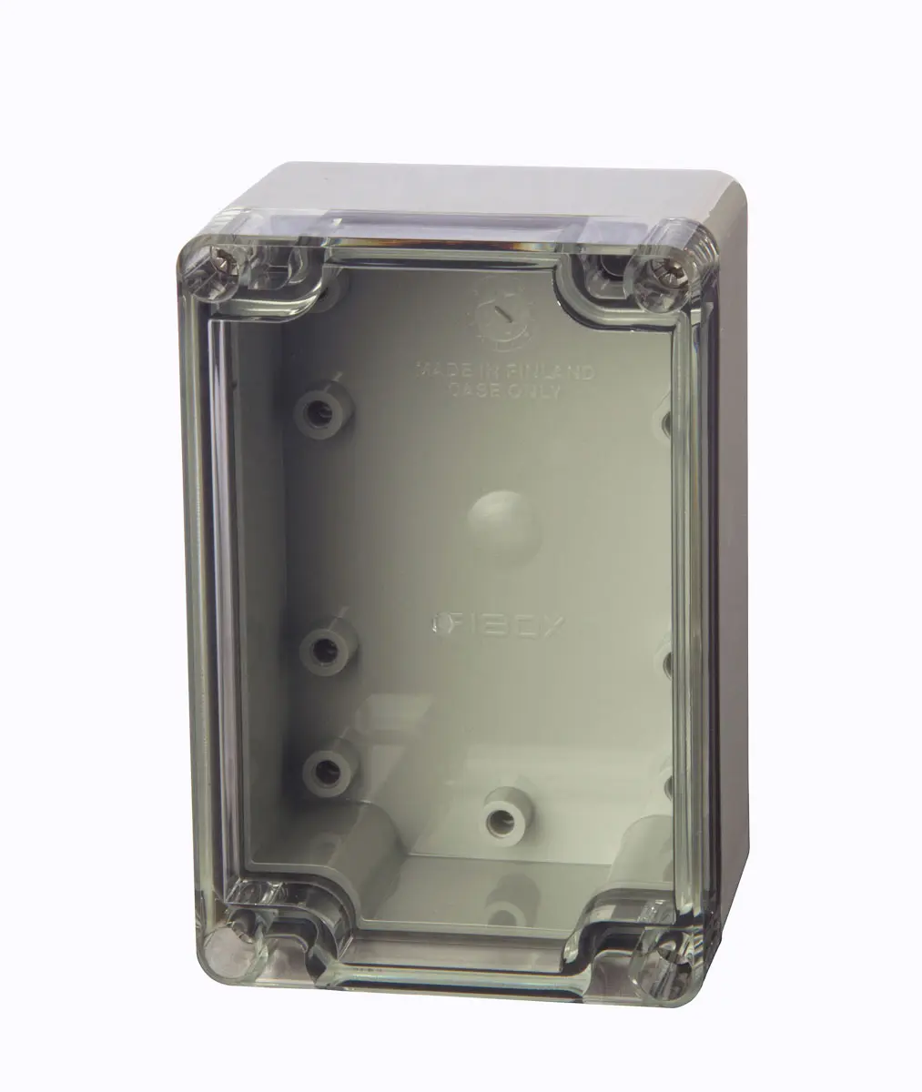 Produktfoto 1 von Fibox PC; Universalgehäuse; Polycarbonat; Hellgrau; IK07, IK08 IP40, IP66 Breite 85 mm Höhe 80 mm Länge 160 mm