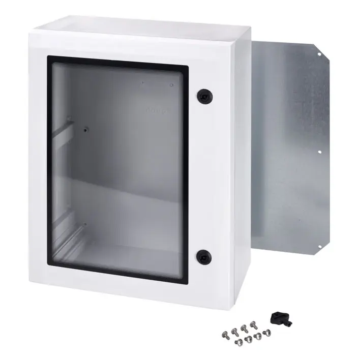 Produktfoto 1 von Fibox ARCA 705030W Polycarbonat Wandanschlusskasten Hellgrau, Graphitgrau IP65 Transparente Tür, HxBxT 700 mm, 500 mm x