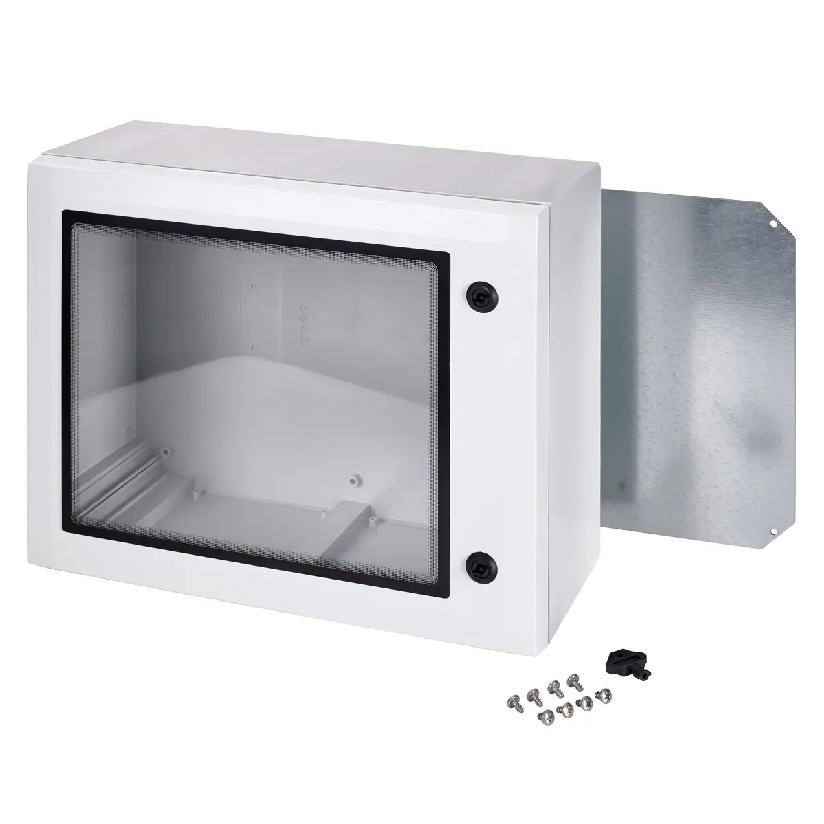 Produktfoto 1 von Fibox ARCA 304015W Polycarbonat Wandanschlusskasten Graphitgrau, Hellgrau IP66 Transparente Tür, HxBxT 300 mm, 400 mm x