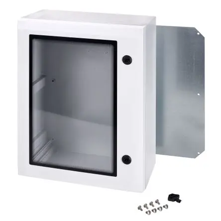 Produktfoto 1 von Fibox ARCA 604021W Polycarbonat Wandanschlusskasten Graphitgrau, Hellgrau IP65 Transparente Tür, HxBxT 600 mm, 400 mm x