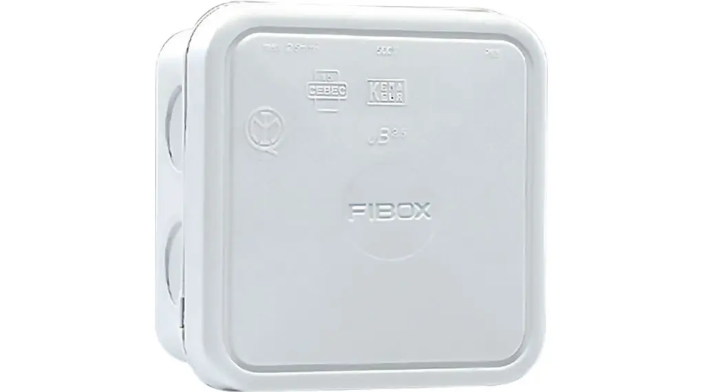 Produktfoto 1 von Fibox JB 2.5 WH Polypropylen Abzweigdose Schwarz RAL 9010 IP65 Breite 90 mm Höhe 49 mm Länge 90 mm
