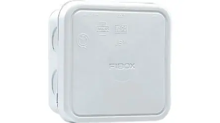 Produktfoto 1 von Fibox JB 2.5 WH Polypropylen Abzweigdose Schwarz RAL 9010 IP65 Breite 90mm Höhe 49 mm Länge 90 mm