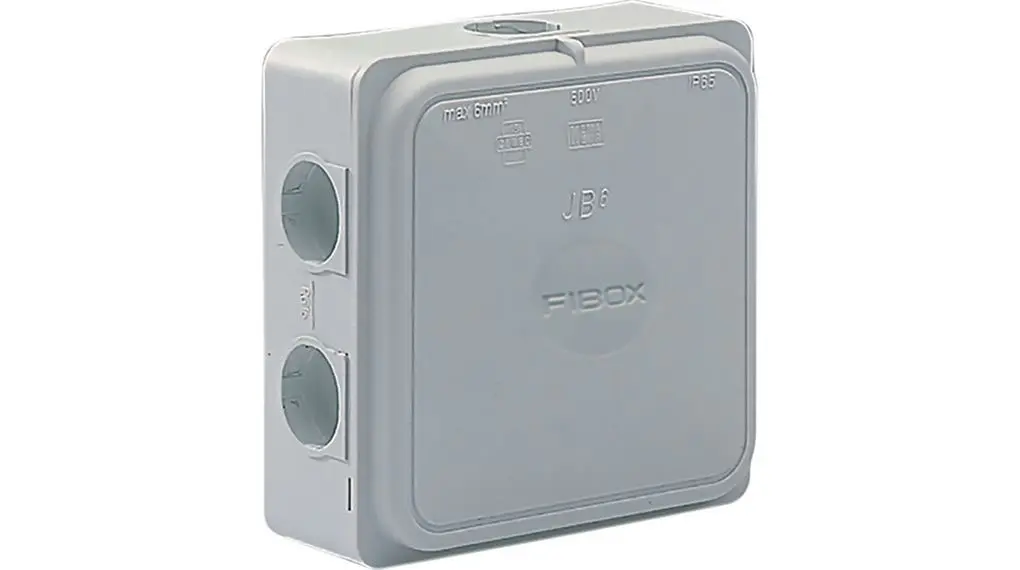 Produktfoto 1 von Fibox Polypropylen Abzweigdose Hellgrau IP65 Breite 110 mm Höhe 49 mm Länge 110 mm