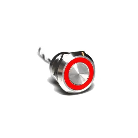 Produktfoto 1 von Bulgin MC25MCSGR Kapazitiver Schalter Kapazitiv Tastend Öffner 12V dc / 24V dc SPST -NC Edelstahl Beleuchtet, Grün, Rot