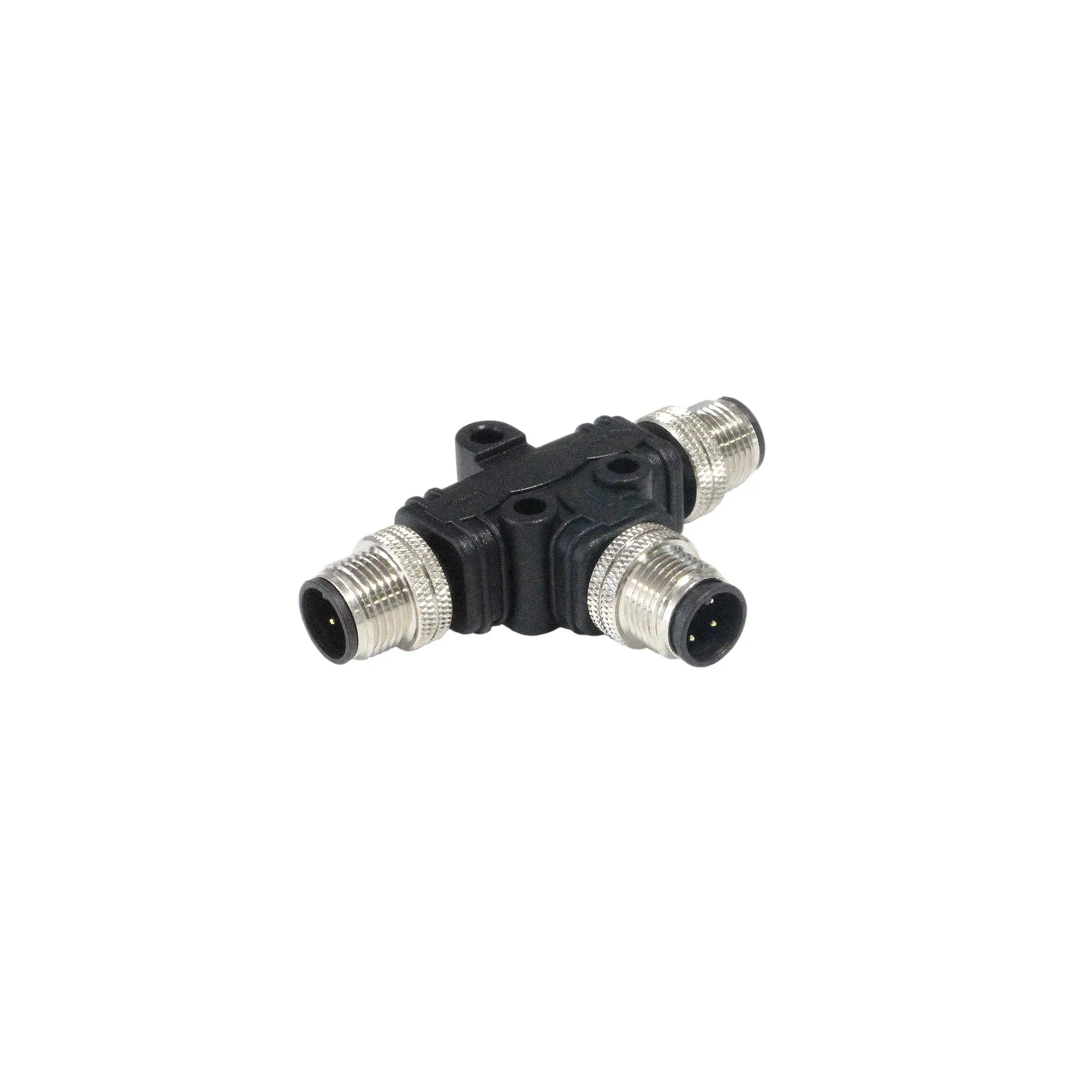 Produktfoto 1 von Bulgin, T M12 Rundsteckverbinder Adapter M12, IP40 Stecker 4 M12 Stecker