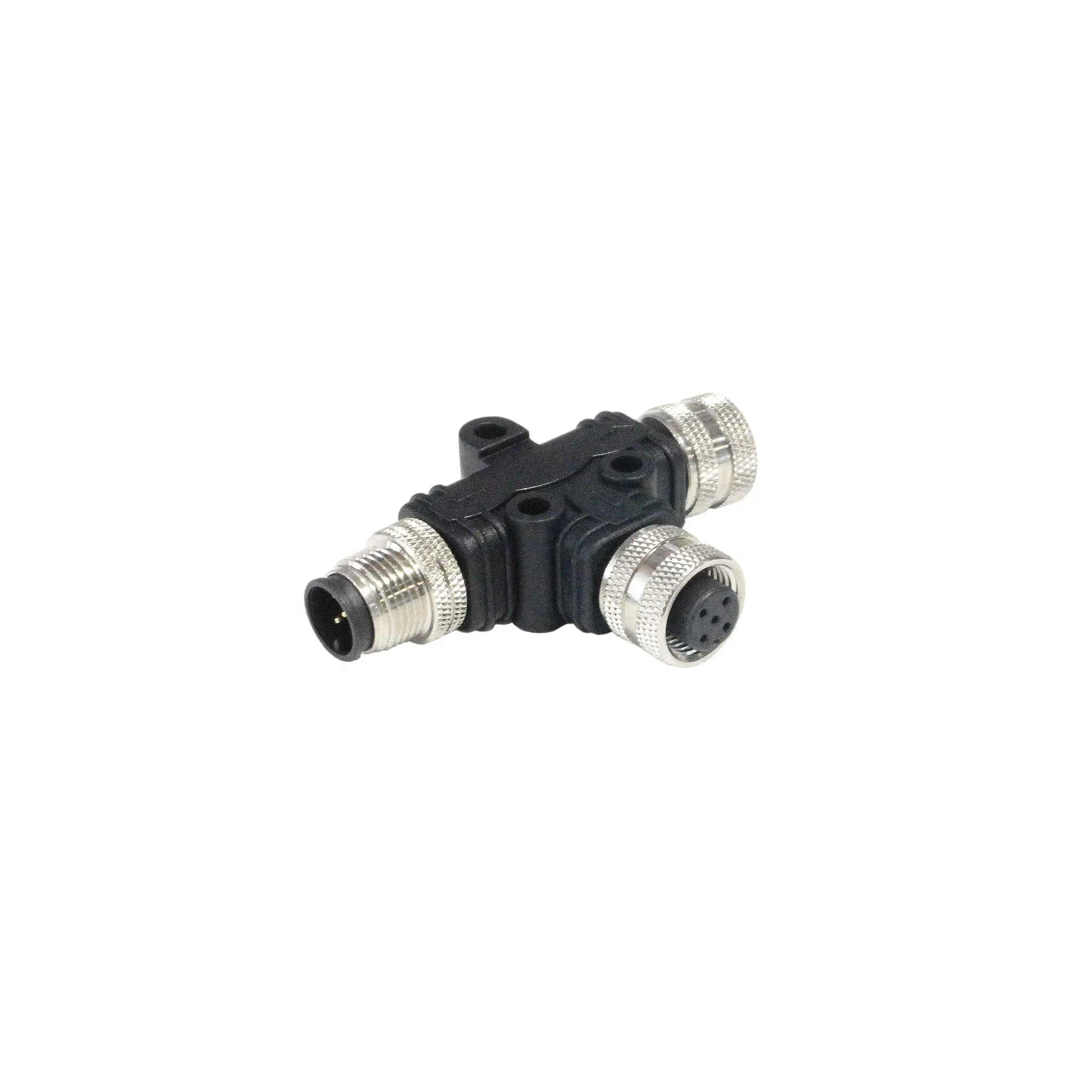 Produktfoto 1 von Bulgin, T M12 Rundsteckverbinder Adapter M12, IP40 Buchse 5 M12 Stecker
