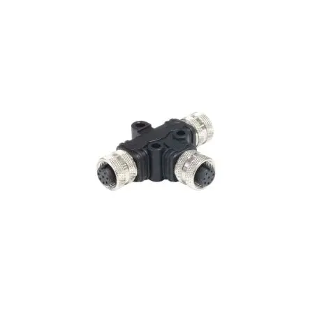Produktfoto 1 von Bulgin, T M12 Rundsteckverbinder Adapter M12, IP67 12 M12 Buchse