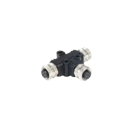 Produktfoto 1 von Bulgin, T M12 Rundsteckverbinder Adapter M12, IP67 Buchse 5 M12 Buchse