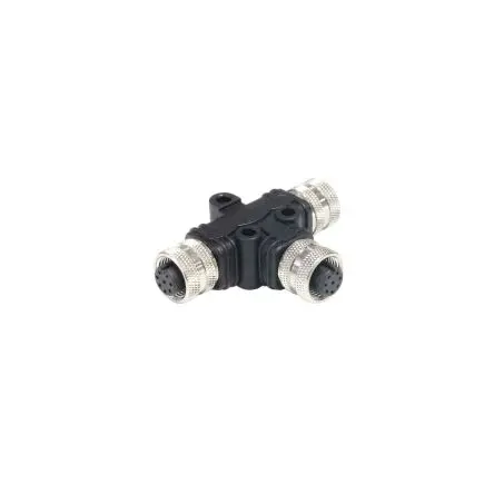 Produktfoto 1 von Bulgin, T M12 Rundsteckverbinder Adapter M12, IP67 Buchse 8 M12 Buchse