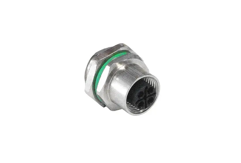 Produktfoto 1 von Bulgin Buccaneer M12 M12 M12 Rundsteckverbinder Buchse 4-polig Buchse 4A Kabel, Panel IP40