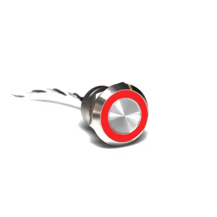 Produktfoto 1 von Bulgin MC22 Kapazitiver Schalter Kapazitiv Rastend Öffner 12V dc / 24V dc Ein-Aus Edelstahl Beleuchtet, Grün, Rot /
