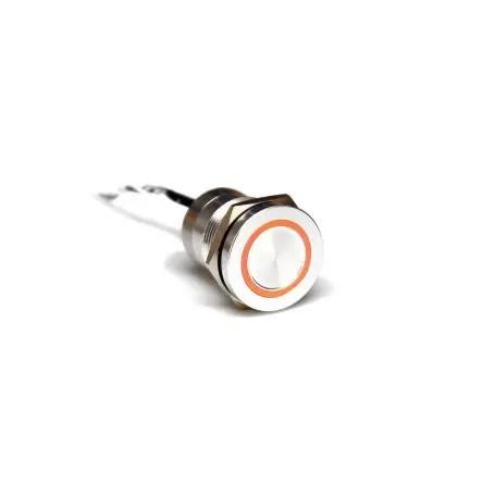 Produktfoto 1 von Bulgin MC19 Kapazitiver Schalter Kapazitiv Rastend Öffner 12V dc / 24V dc Ein-Aus Edelstahl Beleuchtet, Rot, Grün /
