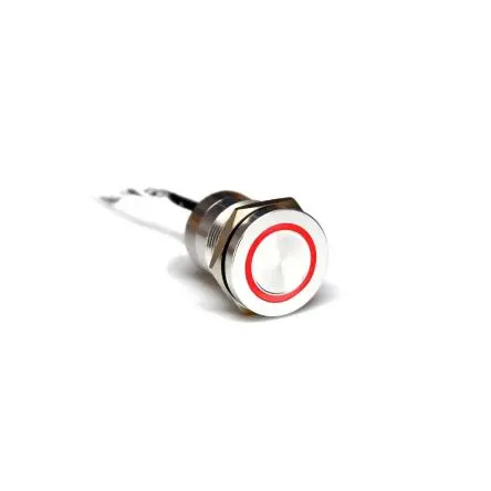 Produktfoto 1 von Bulgin MC19 Kapazitiver Schalter Kapazitiv Rastend Nein 12V dc / 24V dc Ein-Aus Edelstahl Beleuchtet, Rot, Grün / 500mA,