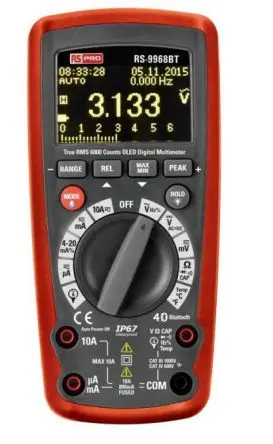 Produktfoto 1 von RS PRO RS-9968BT Digital Digital Multimeter Echteffektivwert, CAT III, CAT IV