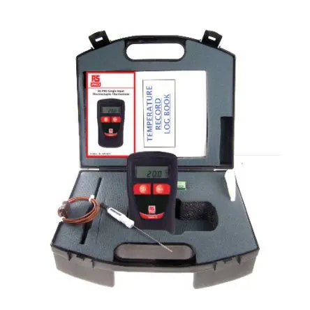 RS PRO Thermoelement-Thermometer, Verdrahtet, 1 bis 13720 °C ±0.2°C (±0.1 %) max, Messelement Typ Typ R, Typ J, K, Typ