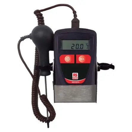 Produktfoto 1 von RS PRO Digital Thermometer Handheld, Tragbar, 1 bis 2800 °C ±0.2°C (±0.1 %) max, Messelement Typ K, Typ N, Typ E, Typ J,