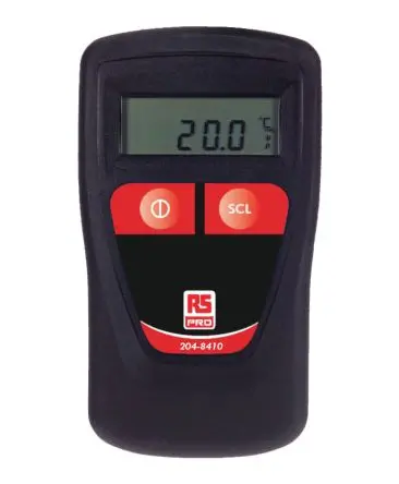 Produktfoto 1 von RS PRO Digitales Thermometer, Thermoelement, 1 bis 13720 °C ±0.2°C (±0.1 %) max, Messelement Typ K, Typ S, Typ R, Typ J,