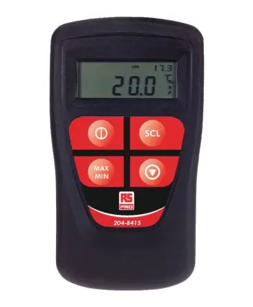 Produktfoto 1 von RS PRO Digitales Thermometer, Thermoelement, 1 bis 1370 °C ±0.2°C (±0.1 %) max, Messelement Typ Typ E, Typ T, K, Typ N,