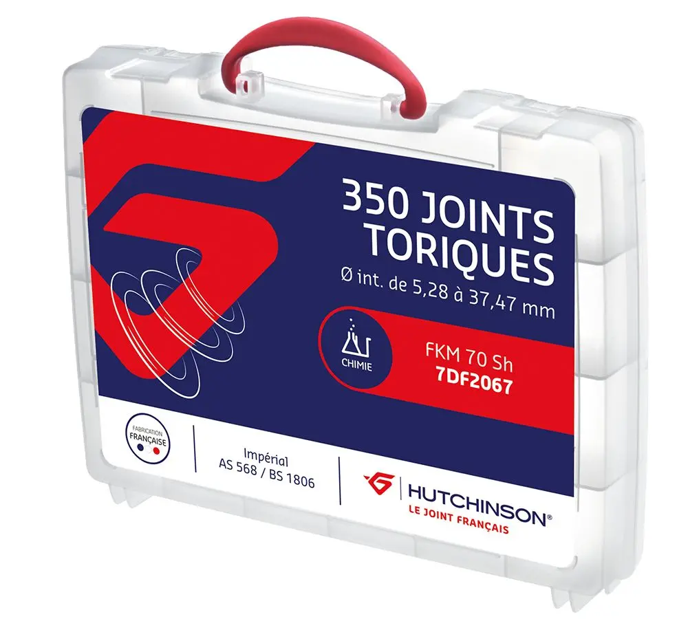 Produktfoto 1 von Hutchinson Le Joint Français Fluorelastomer O-Ring-Satz, Dichtungsring ,Gummidichtung