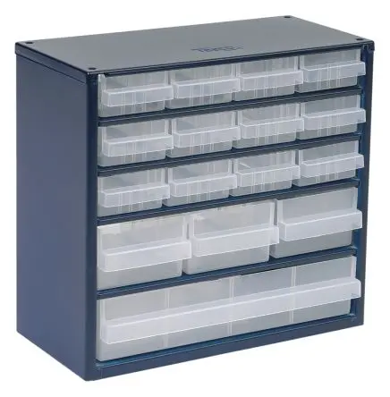Produktfoto 1 von Raaco 16 Stahl Schubladenmagazin Blau, 282 mm x 306mm x 150 mm