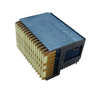 Produktfoto 1 von Amphenol Socapex RVPX - VITA 46, 1.8 mm Backplane-Steckverbinder VITA 46 Mitte Stecker, 7-reihig, gewinkelt,