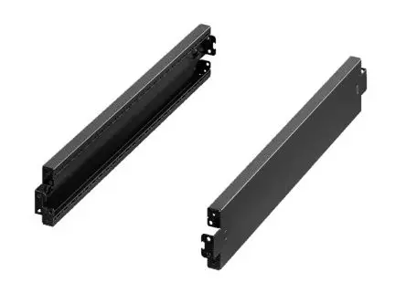 Produktfoto 1 von Rittal Stahl Frontplatte x 20 TE, Schwarz 600mm