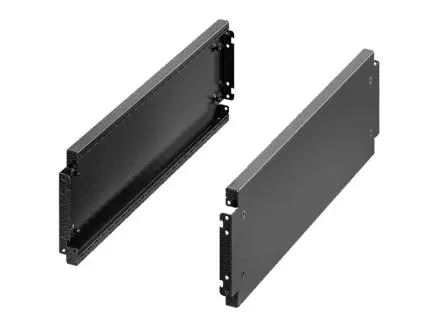 Produktfoto 1 von Rittal Stahl Frontplatte x 40 TE, Schwarz 1000 mm 200mm