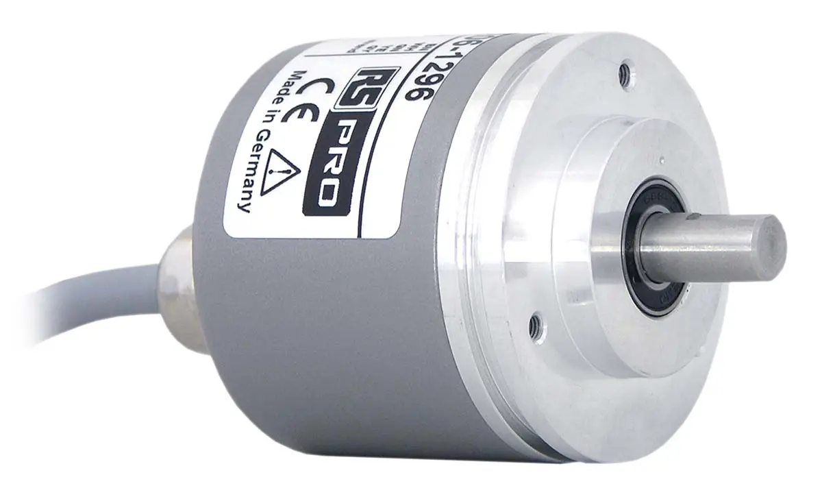 Produktfoto 1 von RS PRO Inkremental Drehgeber Inkremental 360/U, 12000U/min, 10 → 30 V dc, Gegentakt Vollwelle mit Ø 8mm Schaft