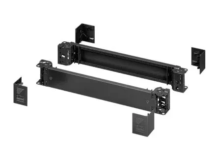 Produktfoto 1 von Rittal Stahl Frontplatte x 20 TE, Schwarz 850mm
