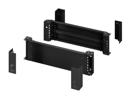 Produktfoto 1 von Rittal Stahl Frontplatte x 40 TE, Schwarz 200 mm 300mm