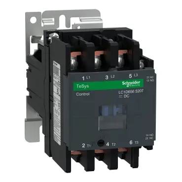 Produktfoto 1 von Schneider Electric TeSys D Schütz 24 V dc-Spule, 3-polig, 1000V / 65 A 24 V dc 37 kW 3 Schließer Motorsteuerung