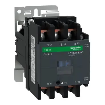 Produktfoto 1 von Schneider Electric TeSyS D Schütz 24V dc-Spule, 3-polig, 1kV / 65 A 24V dc 37 kW 3 Schließer Motorsteuerung,
