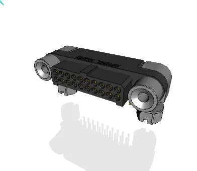 Produktfoto 1 von Amphenol Socapex MHDAS Leiterplatten-Stiftleiste Stecker gewinkelt, 20-polig / 2-reihig, Raster 1.27mm,