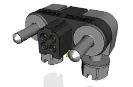 Produktfoto 1 von Amphenol Socapex MHDAS Leiterplatten-Stiftleiste Stecker gewinkelt, 4-polig / 2-reihig, Raster 1.27mm,