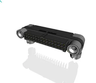 Produktfoto 1 von Amphenol Socapex MHDAS Leiterplatten-Stiftleiste Stecker gewinkelt, 30-polig / 2-reihig, Raster 1.27mm,