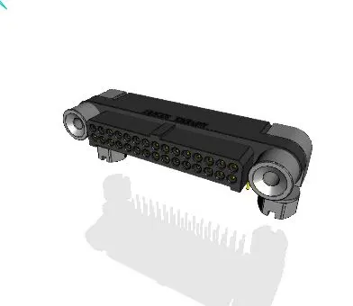 Produktfoto 1 von Amphenol Socapex MHDAS Leiterplatten-Stiftleiste Stecker gewinkelt, 30-polig / 2-reihig, Raster 1.27mm,