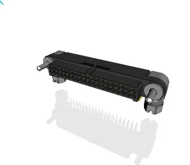 Produktfoto 1 von Amphenol Socapex MHDAS Leiterplatten-Stiftleiste Stecker gewinkelt, 40-polig / 2-reihig, Raster 1.27mm,