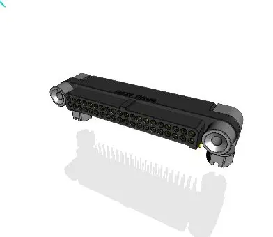 Produktfoto 1 von Amphenol Socapex MHDAS Leiterplatten-Stiftleiste Stecker gewinkelt, 40-polig / 2-reihig, Raster 1.27mm,