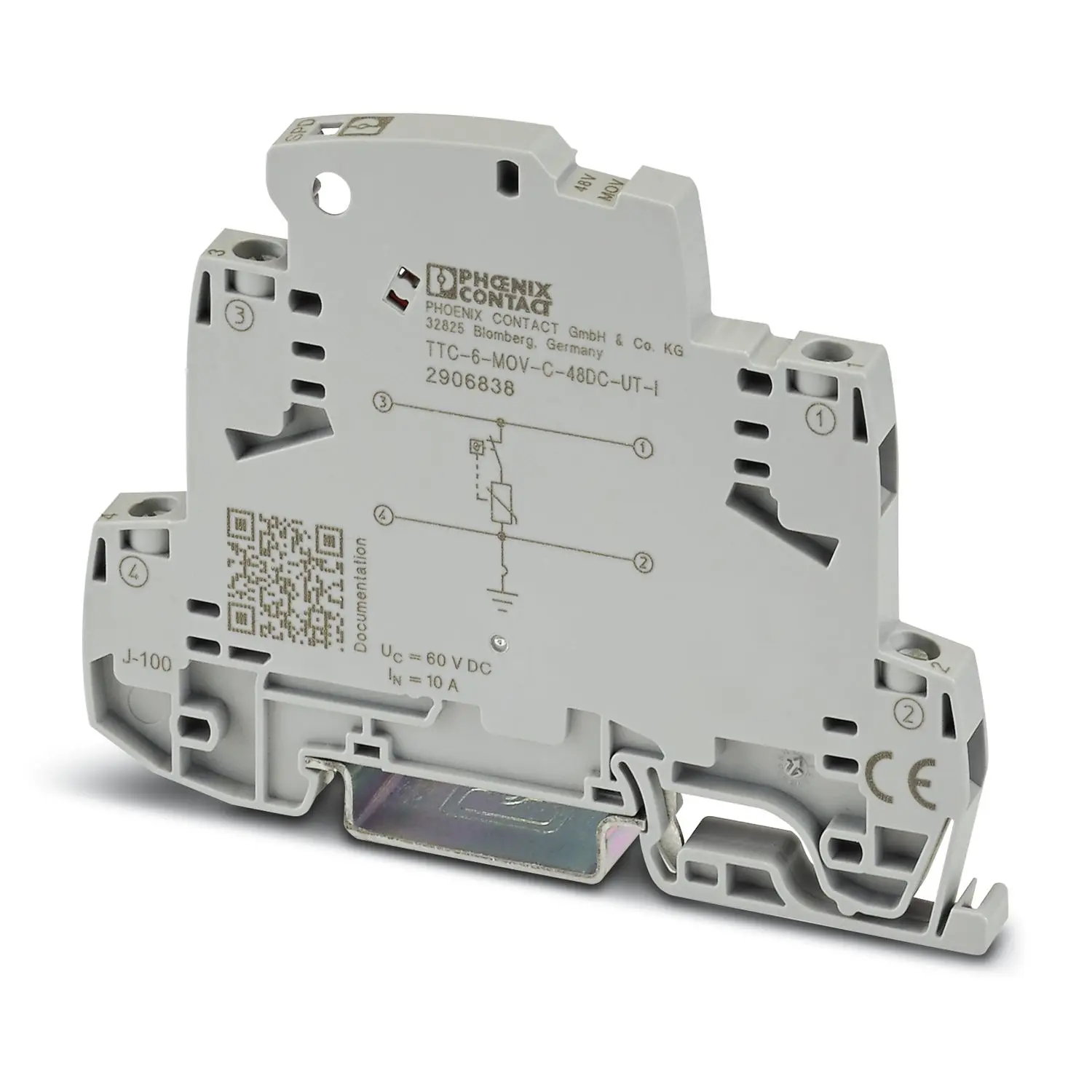 Produktfoto 1 von Phoenix Contact, Überspannungsschutz, 220 V 2 kA DIN-Hutschiene Surge Protection Device TTC