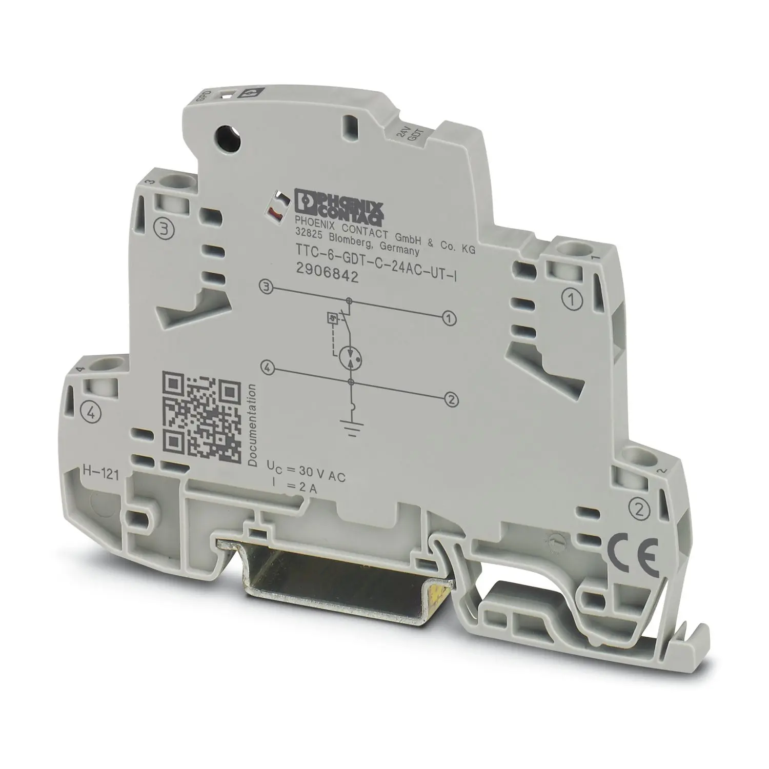 Produktfoto 1 von Phoenix Contact, Überspannungsschutz, 36 V ac 2 kA DIN-Hutschiene Surge Protection Device TTC