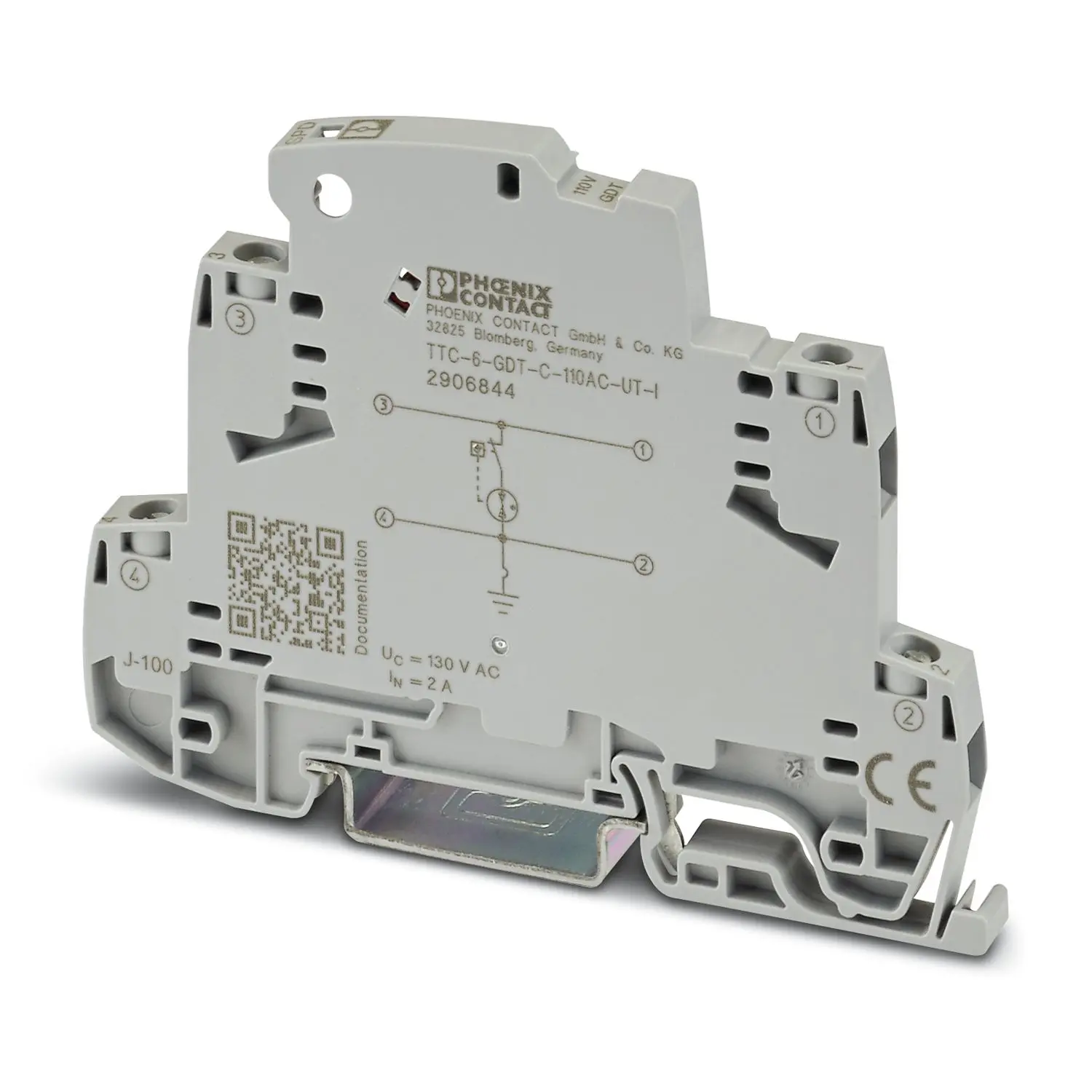 Produktfoto 1 von Phoenix Contact, Überspannungsschutz, 800 V 2 kA DIN-Hutschiene Surge Protection Device TTC