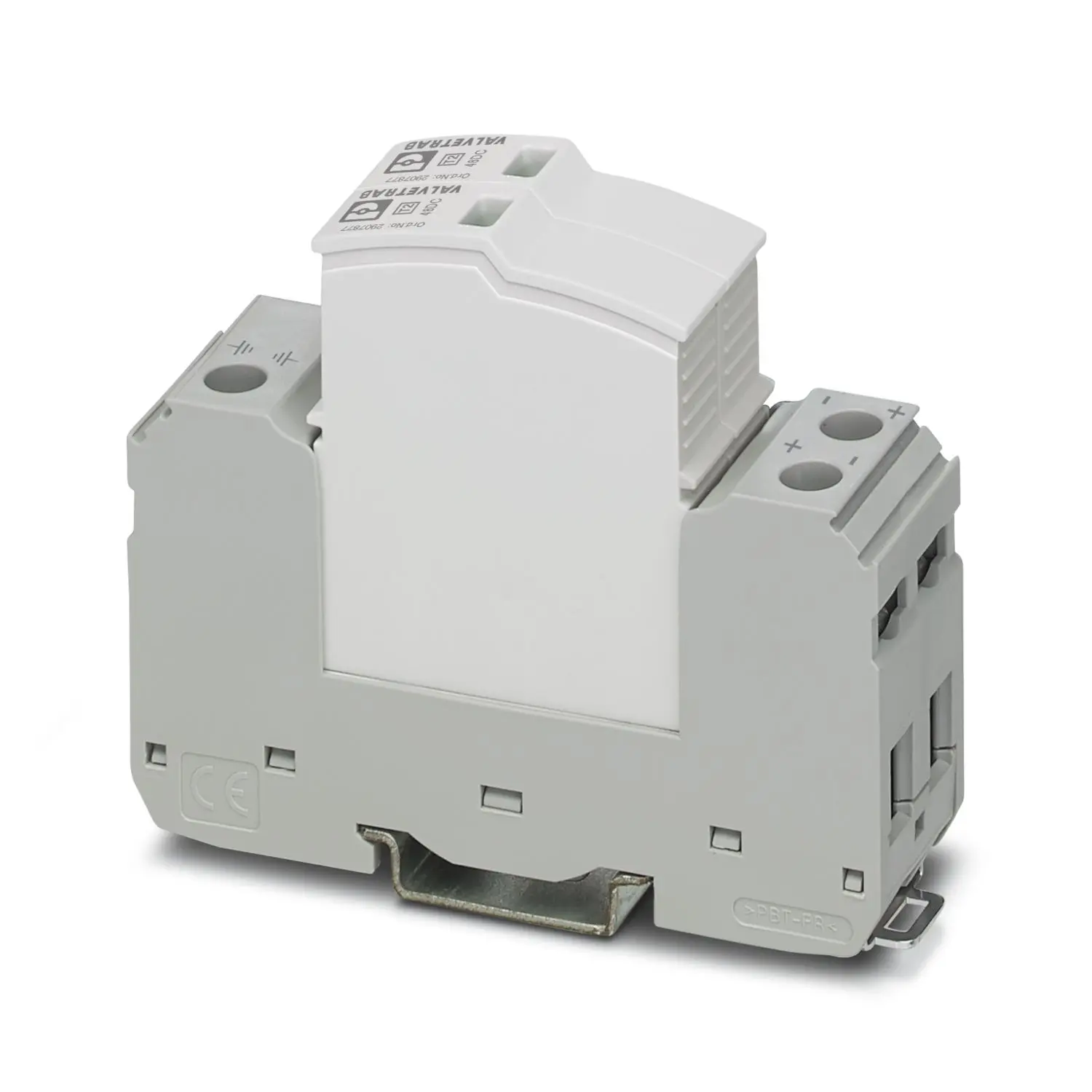 Produktfoto 1 von Phoenix Contact, 2907865, Überspannungsableiter, , DIN-Schienen, 800V (Volts) Überspannungsableiter Typ 2 VAL-SEC